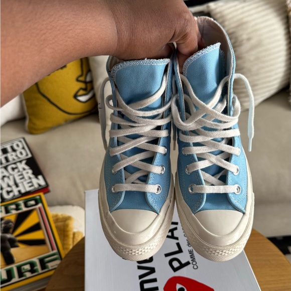 CONVERSE Comme des Garcons PLAY x Chuck 70 High Bright Blue - Picture 5 of 9